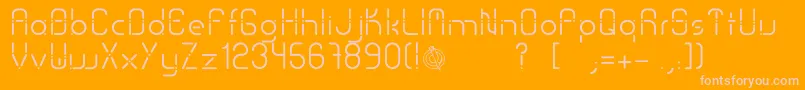 fuente SansPiru2000 – Fuentes Rosadas Sobre Fondo Naranja