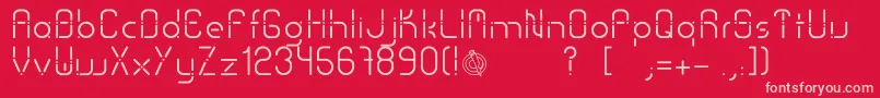 SansPiru2000 Font – Pink Fonts on Red Background