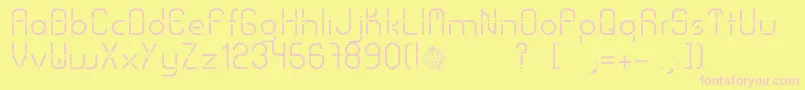 Police SansPiru2000 – polices roses sur fond jaune
