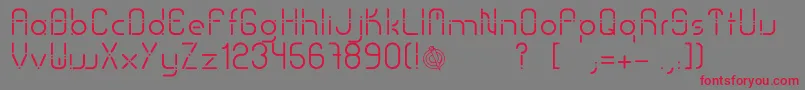 Fonte SansPiru2000 – fontes vermelhas em um fundo cinza