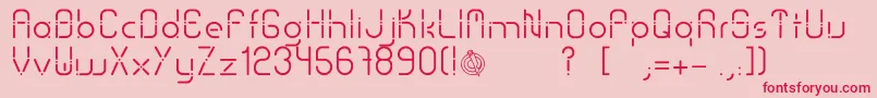 SansPiru2000 Font – Red Fonts on Pink Background