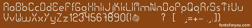 SansPiru2000 Font – White Fonts on Brown Background