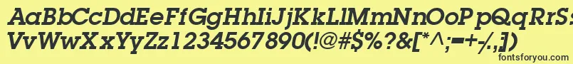 TorrentgraphicsskSemibold Font – Black Fonts on Yellow Background