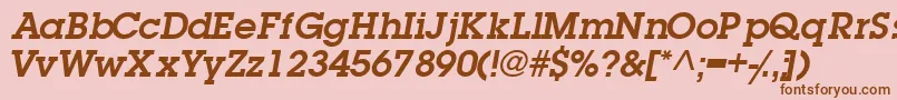 TorrentgraphicsskSemibold Font – Brown Fonts on Pink Background