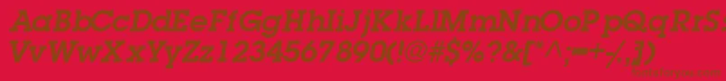 TorrentgraphicsskSemibold Font – Brown Fonts on Red Background