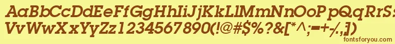 TorrentgraphicsskSemibold Font – Brown Fonts on Yellow Background