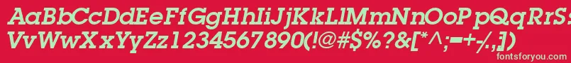 TorrentgraphicsskSemibold Font – Green Fonts on Red Background