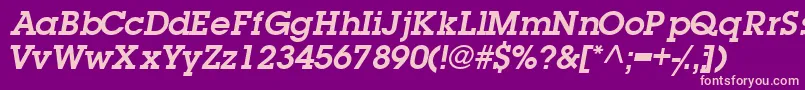 Więcej informacji o czcionce TorrentgraphicsskSemibold Czcionka TorrentgraphicsskSemibold – różowe czcionki na fioletowym tle
