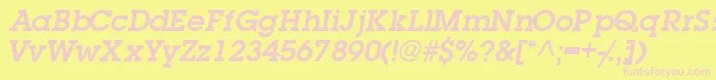 TorrentgraphicsskSemibold Font – Pink Fonts on Yellow Background