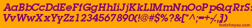 TorrentgraphicsskSemibold Font – Purple Fonts on Orange Background