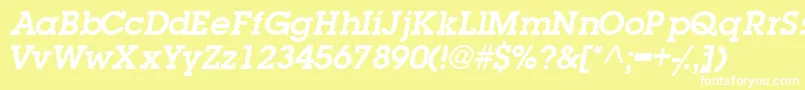 TorrentgraphicsskSemibold Font – White Fonts on Yellow Background