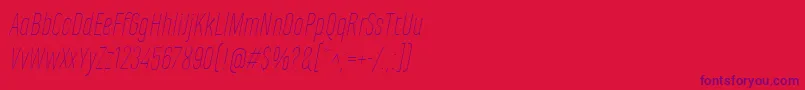 MarianinaCnFyThinItalic Font – Purple Fonts on Red Background