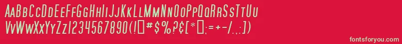 フォントSfMoviePosterItalic – 赤い背景に緑の文字