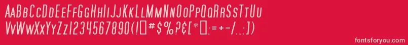 SfMoviePosterItalic Font – Pink Fonts on Red Background