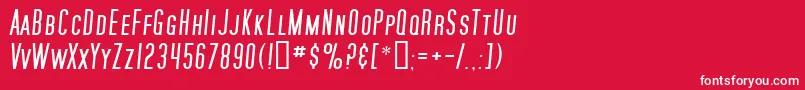 SfMoviePosterItalic Font – White Fonts on Red Background