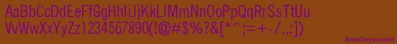 Шрифт QuicktypeIiCondensed – фиолетовые шрифты на коричневом фоне