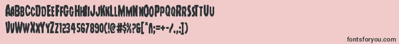 Youngfrankcond Font – Black Fonts on Pink Background