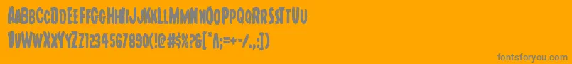 Youngfrankcond Font – Gray Fonts on Orange Background