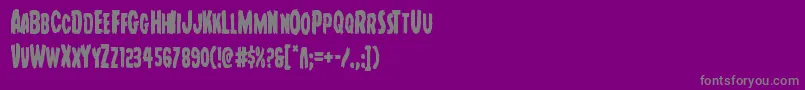 Youngfrankcond Font – Gray Fonts on Purple Background