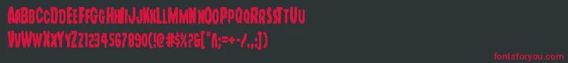 Youngfrankcond Font – Red Fonts on Black Background