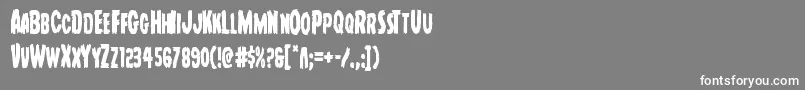 フォントYoungfrankcond – 灰色の背景に白い文字