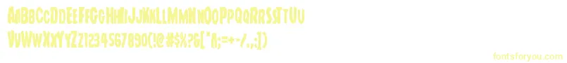 Youngfrankcond Font – Yellow Fonts on White Background