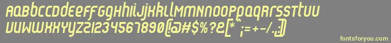 ReflexBoldItalic Font – Yellow Fonts on Gray Background