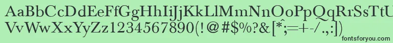 BaskervilletwoRegular Font – Black Fonts on Green Background