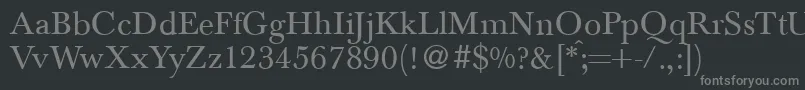 BaskervilletwoRegular Font – Gray Fonts on Black Background