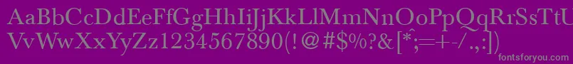 fuente BaskervilletwoRegular – Fuentes Grises Sobre Fondo Morado