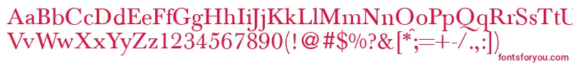 BaskervilletwoRegular Font – Red Fonts on White Background