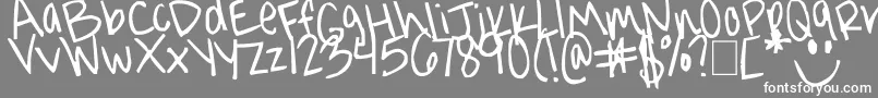 Jorgieporgiepuddinpie Font – White Fonts on Gray Background