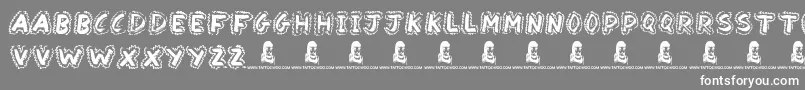 YakShamash Font – White Fonts on Gray Background