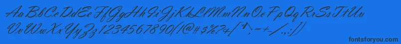 Vladimirscrd Font – Black Fonts on Blue Background