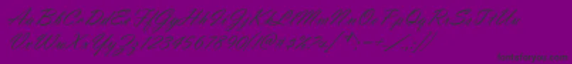 Vladimirscrd-Schriftart – Schwarze Schriften auf violettem Hintergrund