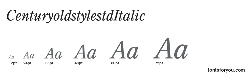 Размеры шрифта CenturyoldstylestdItalic