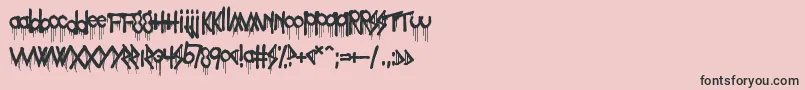 PoisonedParadigm-Schriftart – Schwarze Schriften auf rosa Hintergrund