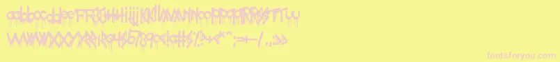 PoisonedParadigm Font – Pink Fonts on Yellow Background