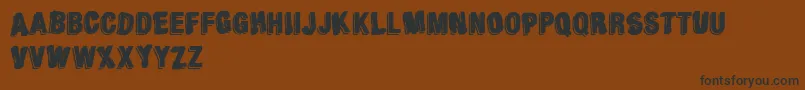 AgainstModernFootball Font – Black Fonts on Brown Background