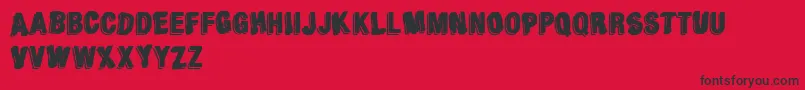 AgainstModernFootball-fontti – mustat fontit punaisella taustalla