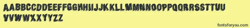 AgainstModernFootball Font – Black Fonts on Yellow Background