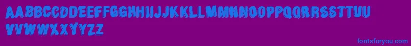 AgainstModernFootball Font – Blue Fonts on Purple Background
