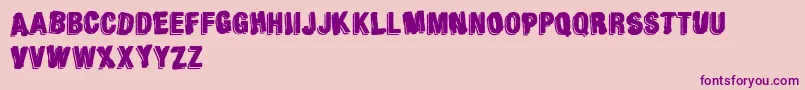 AgainstModernFootball-Schriftart – Violette Schriften auf rosa Hintergrund