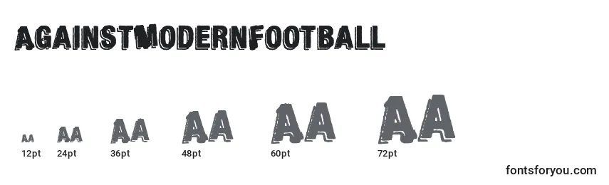 AgainstModernFootball Font Sizes