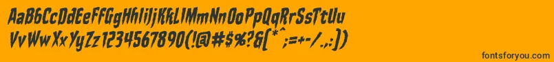 StakethroughtheheartbbItal Font – Black Fonts on Orange Background