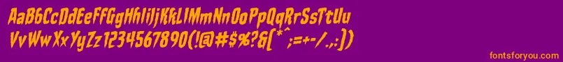 StakethroughtheheartbbItal Font – Orange Fonts on Purple Background