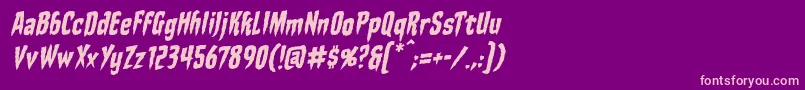 StakethroughtheheartbbItal Font – Pink Fonts on Purple Background