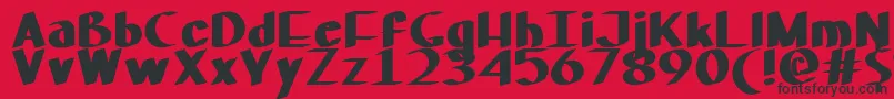 MfHoustonParisBudapest Font – Black Fonts on Red Background