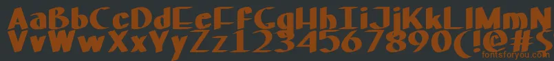Więcej informacji o czcionce MfHoustonParisBudapest Czcionka MfHoustonParisBudapest – brązowe czcionki na czarnym tle