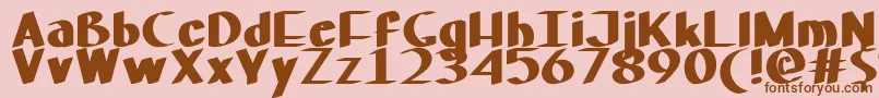 MfHoustonParisBudapest Font – Brown Fonts on Pink Background